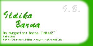 ildiko barna business card